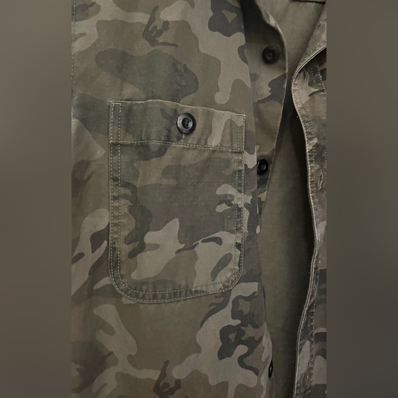 ALL-SON 100% Durable COTTON CAMO Jacket Shirt Long Sleeve Button Down - Picture 9 of 12